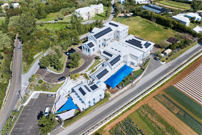 Saltus Grammar School_bermudas_play_outside_building-drone